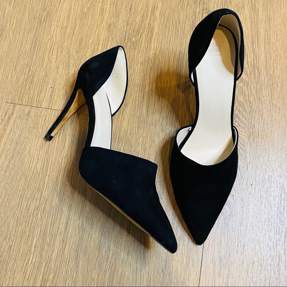 Zara Suede Pointy Toe Dress Shoes Size 40